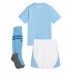 Manchester City Koszulka Podstawowych Dziecięca 2023-24 Krótki Rękaw (+ Krótkie spodenki)